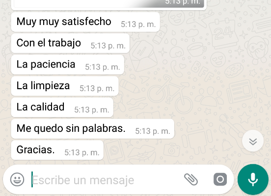 Cliente satisfecho en Gazcue