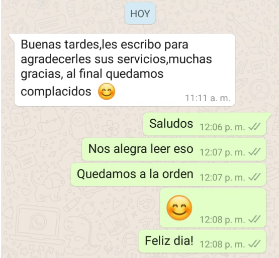 Cliente satisfecho en Cacicazgos